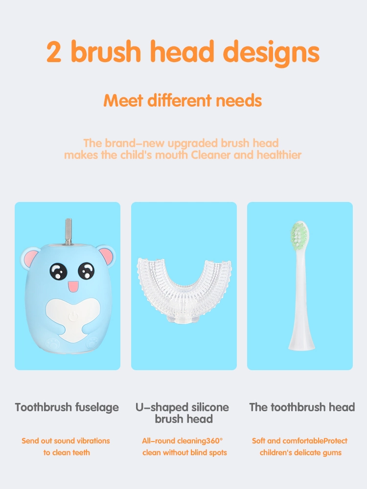 Jssan 360 Degree U-Shaped Electric Toothbrush for Kids 3 Brushing Modes Children&prime; S Oral Care Automatic Toothbrush