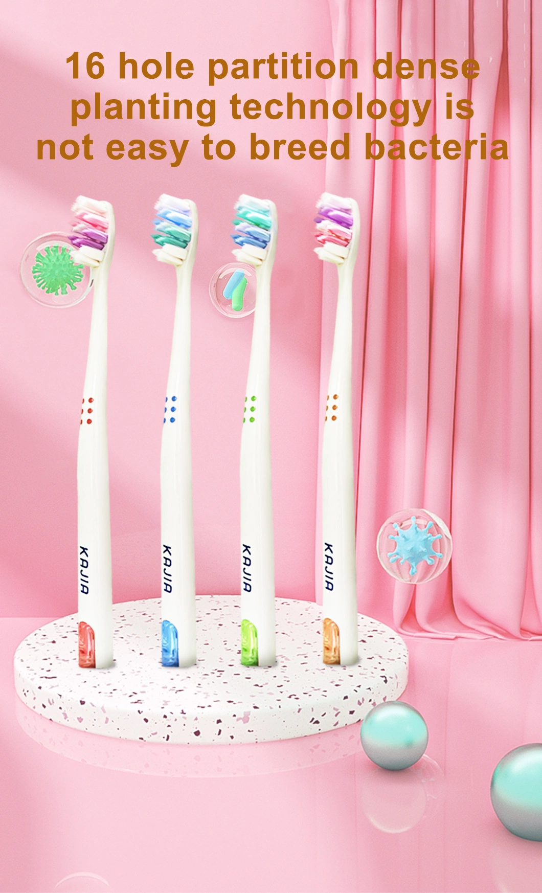 New Design OEM Extra Soft Bristle Anti-Slip Handle Adult Toothbrush