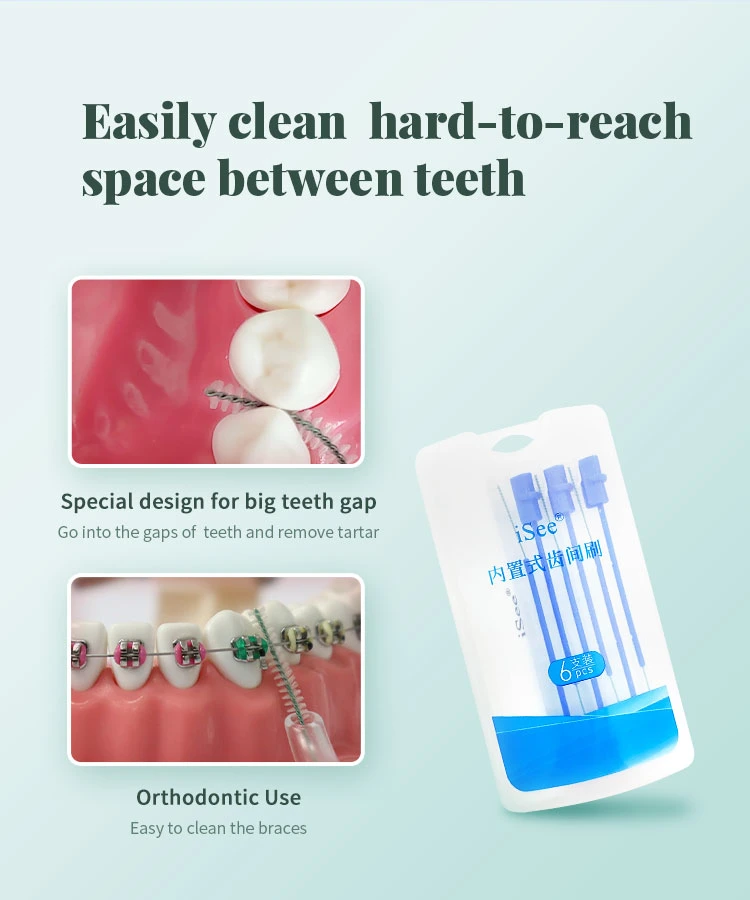 Portable Manual Easy Brush Interdental Cleaners Interdental Brushes for Tooth Cleaning