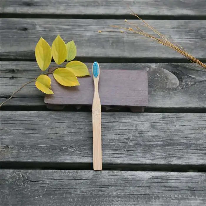 Bamboo Toothbrush with Soft Charcoal Bristles Natural Wood Environmentally Friendly