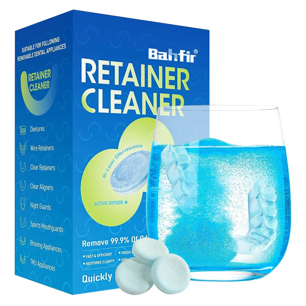 Dental Cleaning Tablet for Retainer, Denture for a Fresh Mouth with FDA