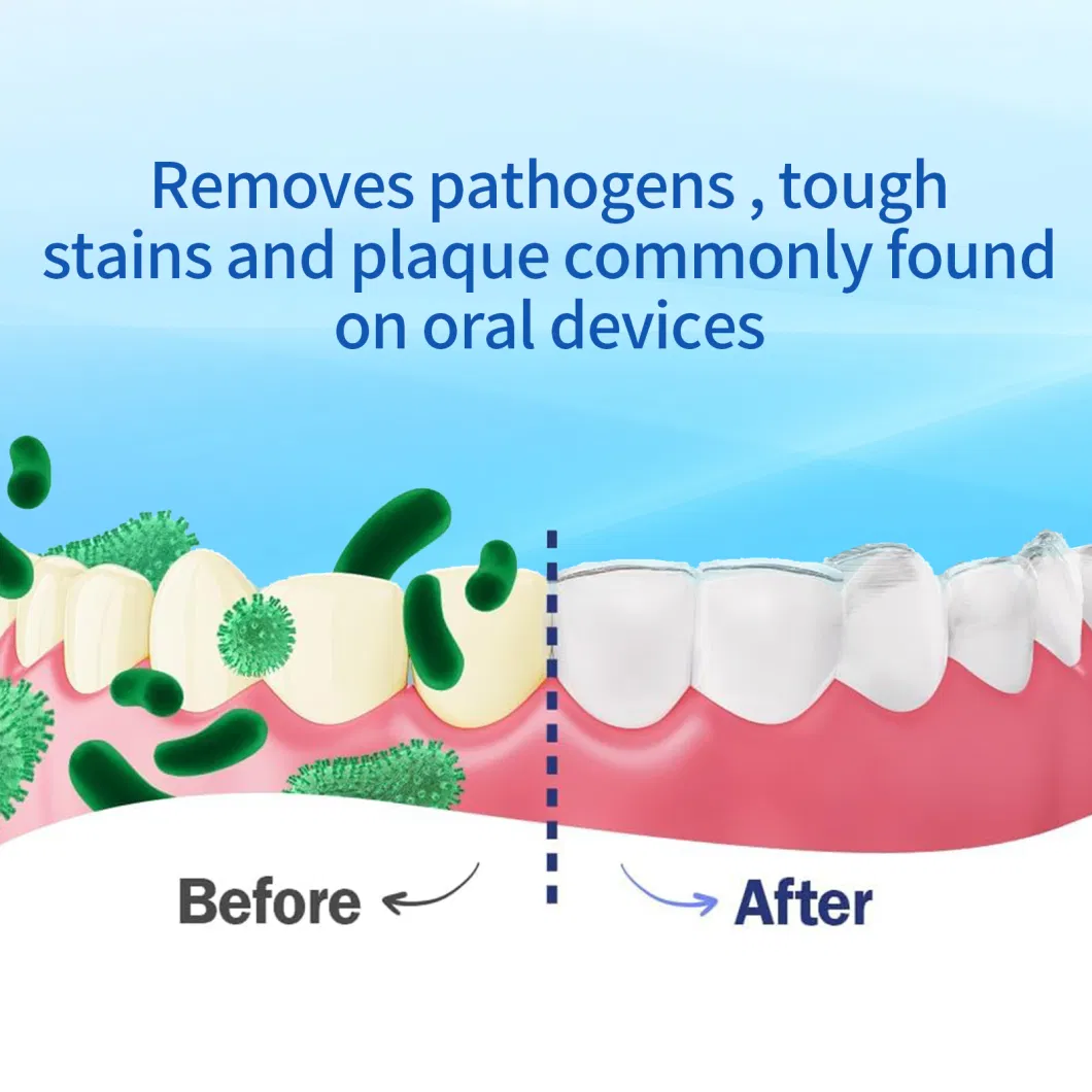 Dental Cleaning Tablet for Retainer, Denture for a Fresh Mouth with FDA