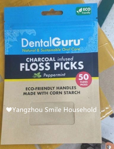 FDA 100% Biodegradable Corn Starch Dental Floss Pick