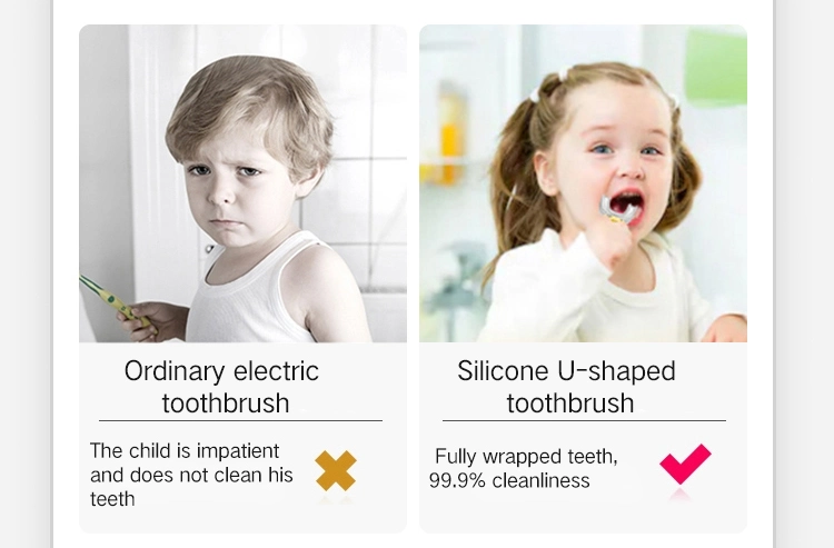 Ultrasonic Kids Electric Toothbrush, Soft Silica Gel Brush Head, 3 Gear Speed