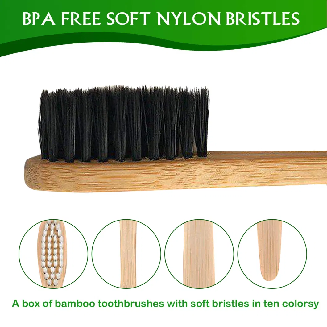 Ultra Soft Bristles Bamboo Toothbrush with Low Price with FDA