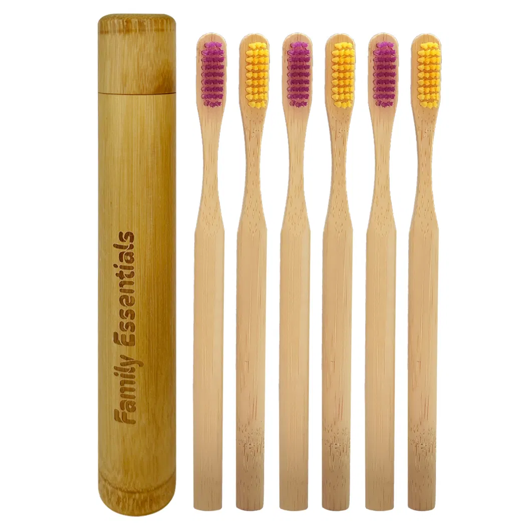 Environmentally Friendly Super Soft Bristles Bamboo Toothbrush Customized Logo