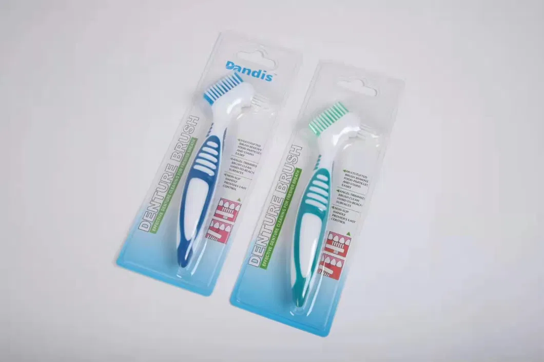 Wholesale Double Side Denture Toothbrush False Teeth Toothbrush