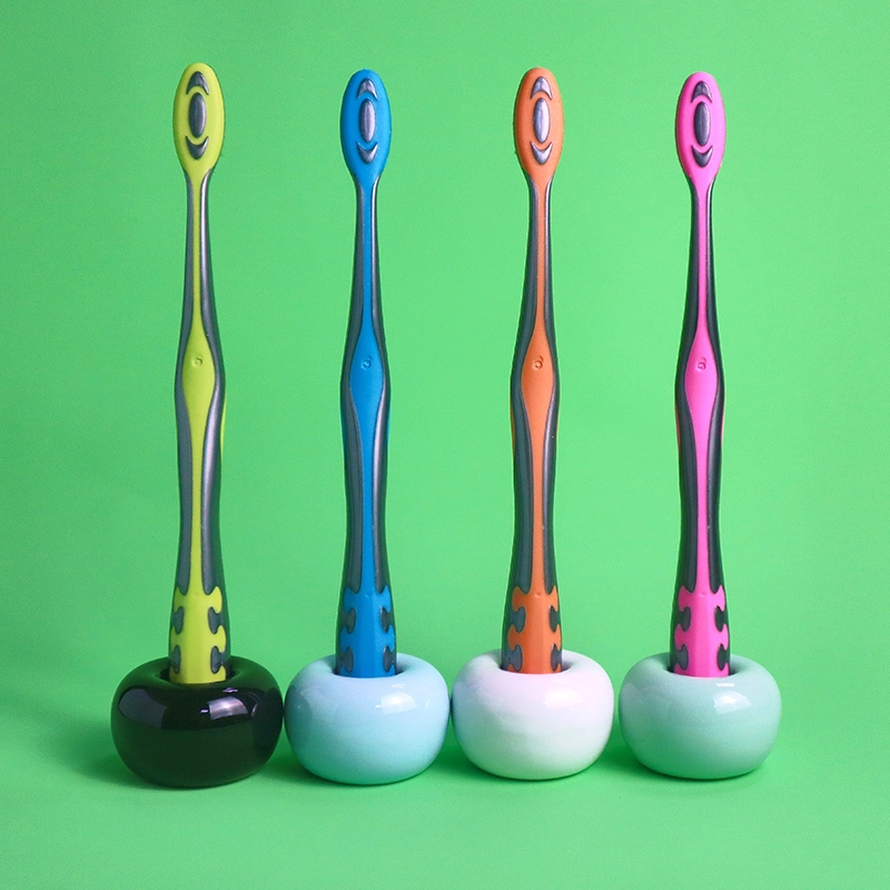 Wholesale Adult Toothbrush with Small Brush Head Soft Charcoal Bristles