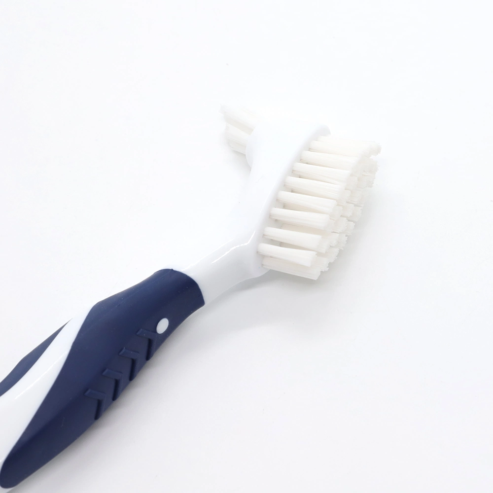 Good Quality Double Sided Toothbrush for Denture Cleaning False Teeth Brush Customized