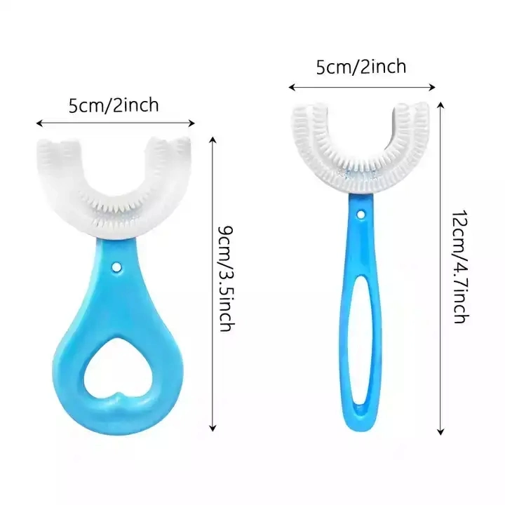 360 Soft Silicone High Quality U Shape Portable Baby Toothbrush