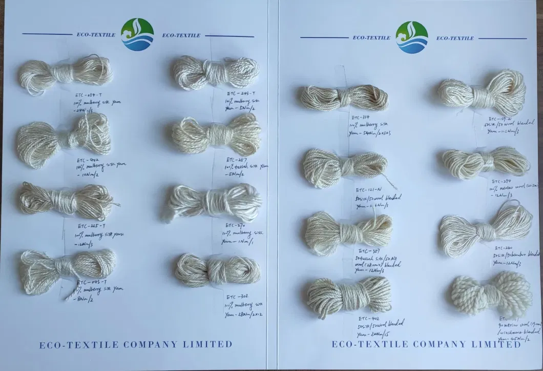Seaweed/Rose/Bamboo/Soybean Environmental Protectional Rayon Fiber Mulberry Silk Spun Yarn
