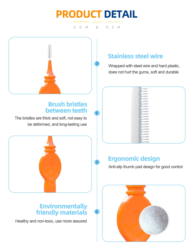 Interdental Brush Toothpicks High-Grade Custom Colored