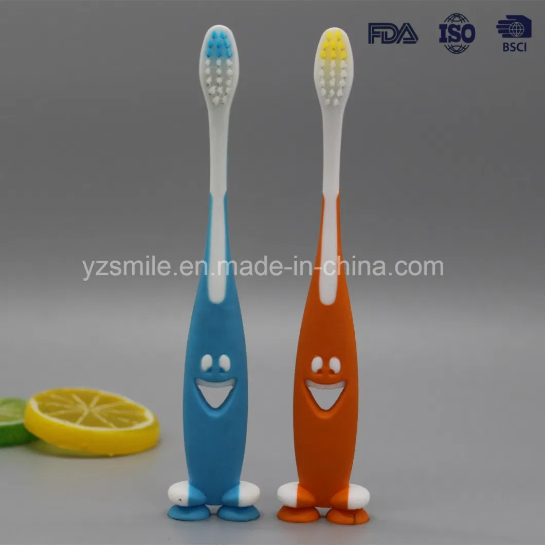 FDA Top Quality Children/Kids Soft Rubber Suction Toothbrush