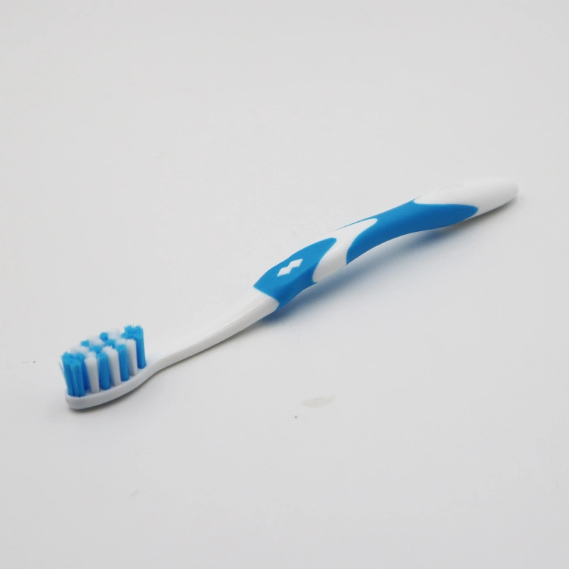 Wholesale Oral Care Profiled Hole Durable Nylon Soft Bristles Tongue Cleaner Adult Toothbrush