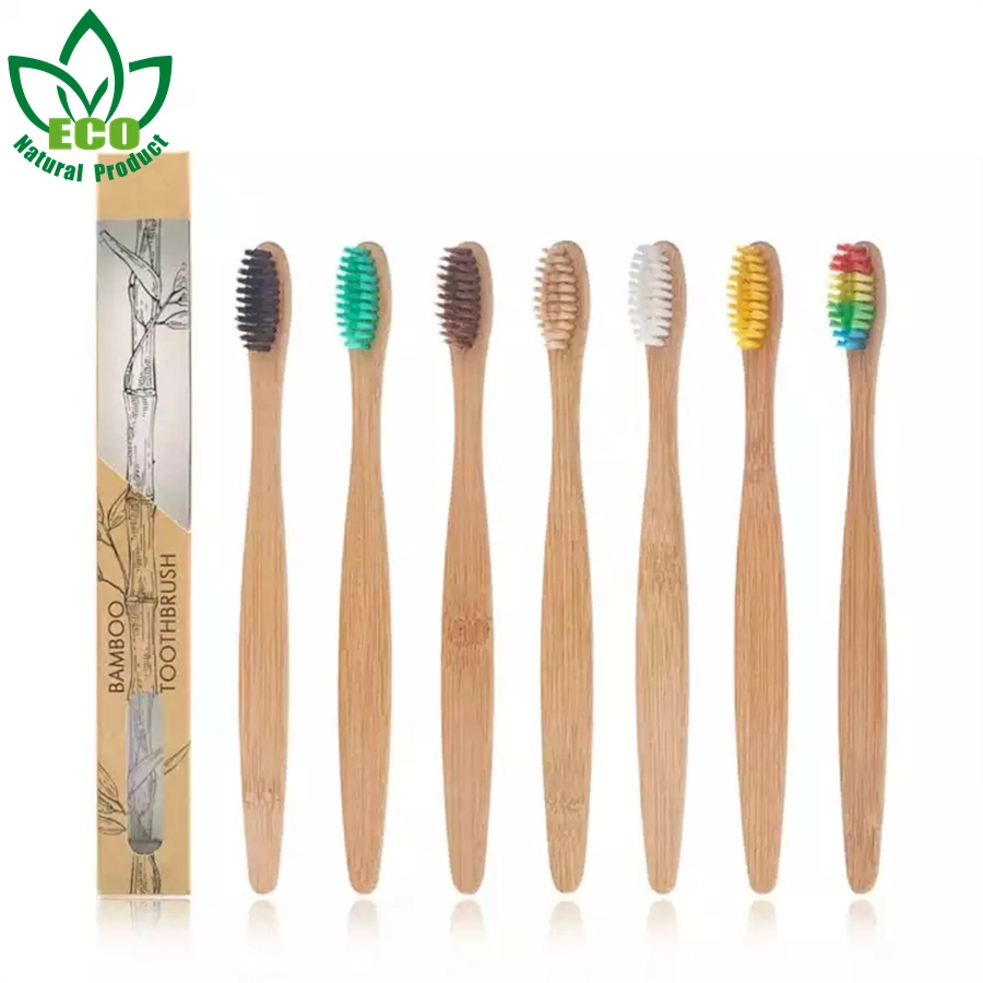 Free Sample 100% Biodegradable Cepillo Natural Organic Adult Brosse Dent Bamboo Toothbrush