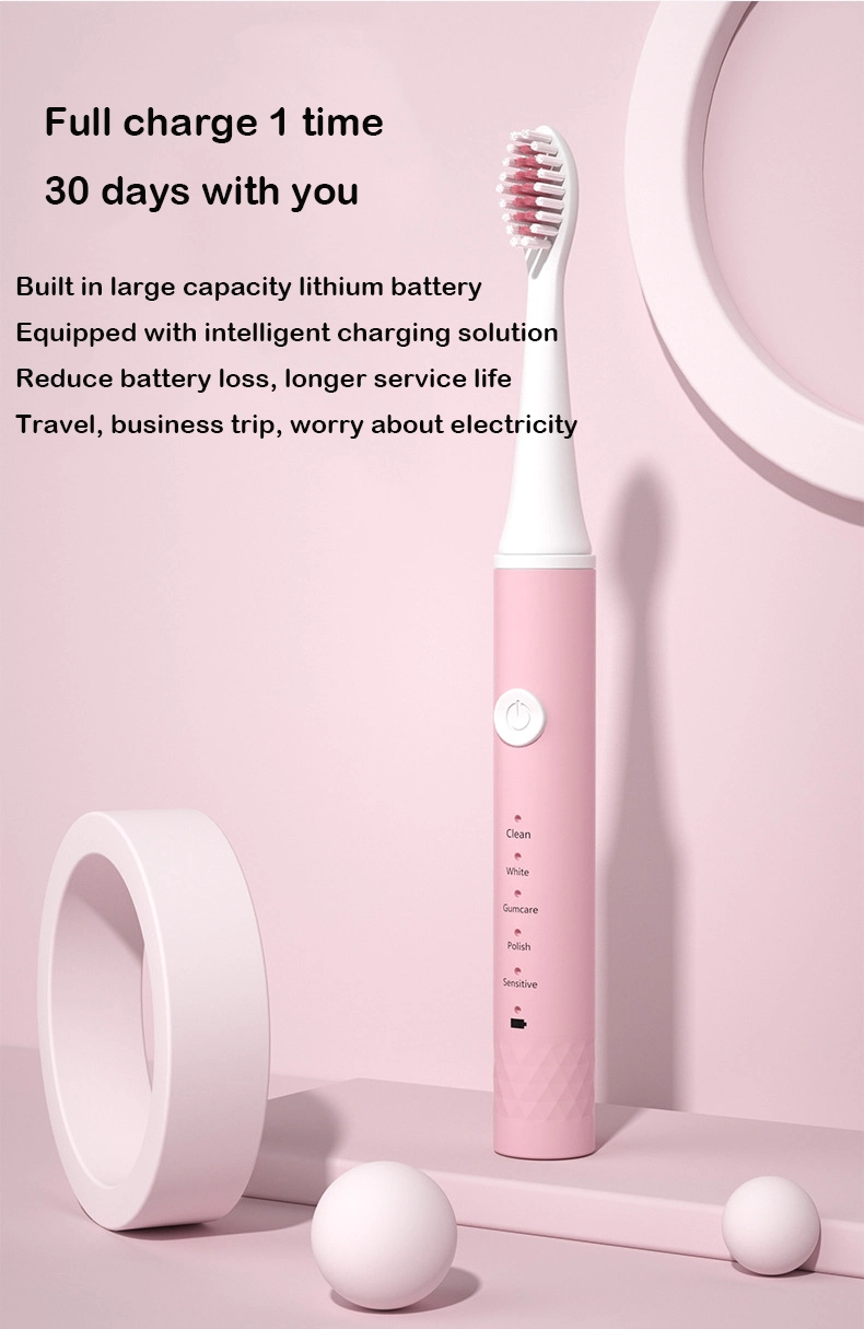 Factory Direct Supply Household Rechargeable 5-Speed Adult USB Soft Brush Head Smart Oral Electric Toothbrush