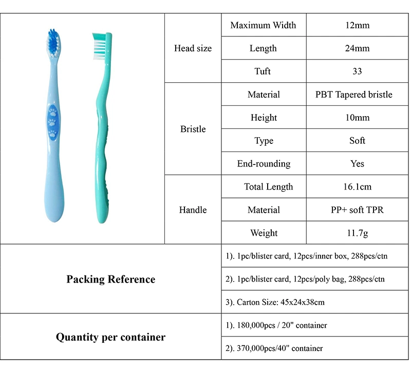 Special Offer Kids Children Toothbrush 3D Logo Printing/Polished Soft Bristles