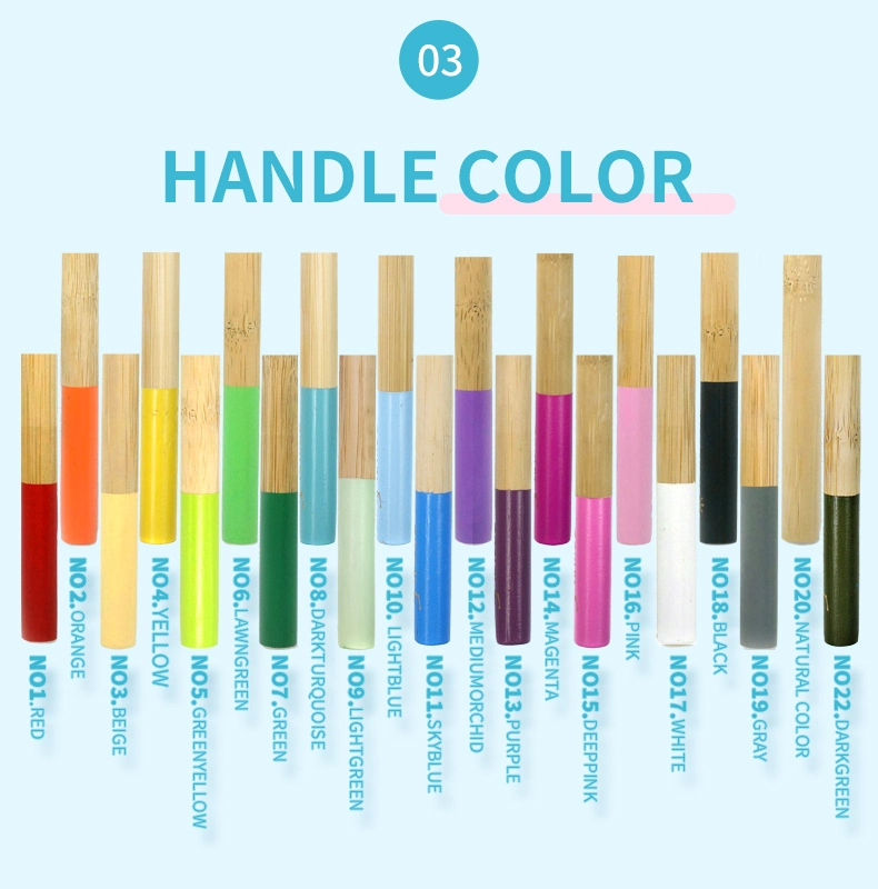 Eco-Friendly Bamboo Toothbrush Biodegradable Bristles Organic Natural Charcoal Infused Bamboo