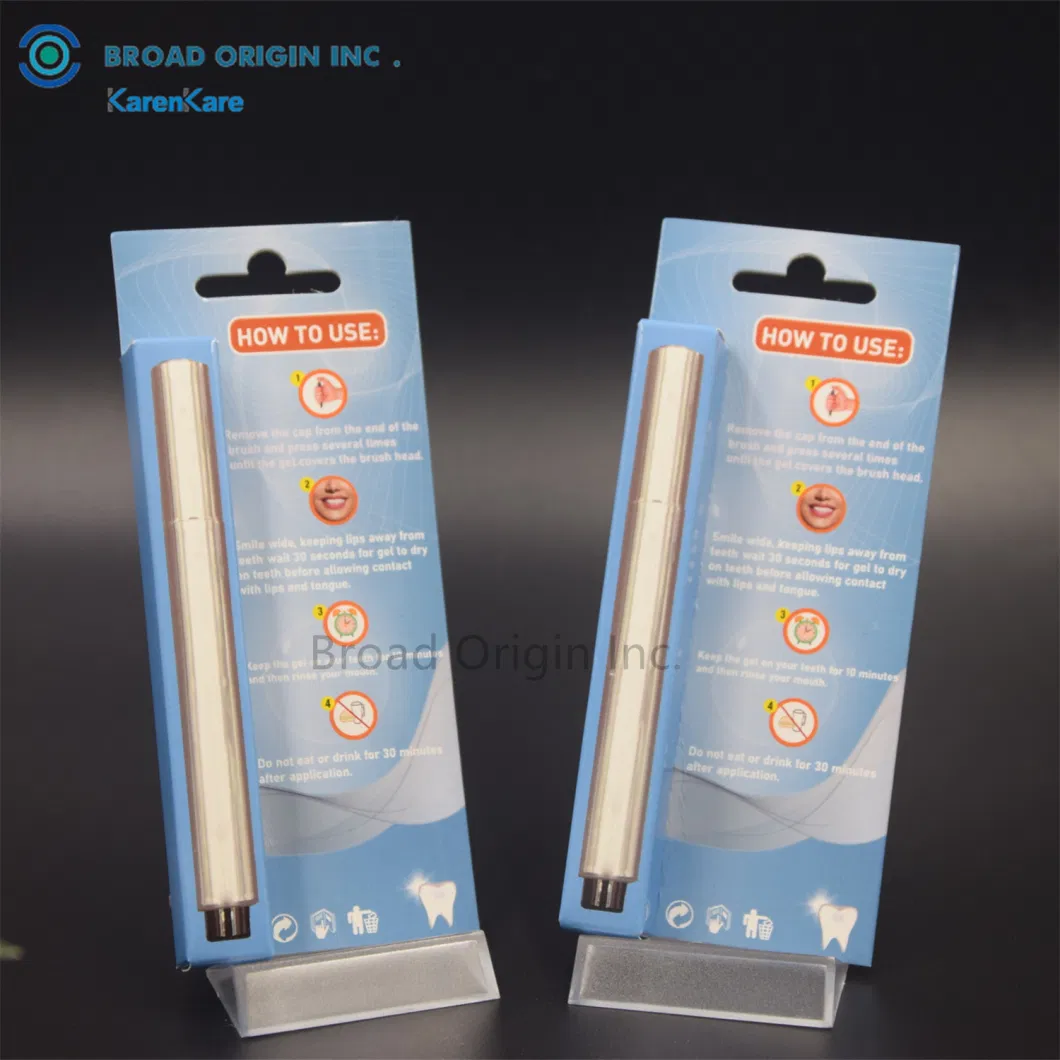 Private Label Teeth Whitening Pen Aluminum/Plastic Whitening Pen with Custom Logo/Package (CE Approved) Clean Teeth Toothbrush