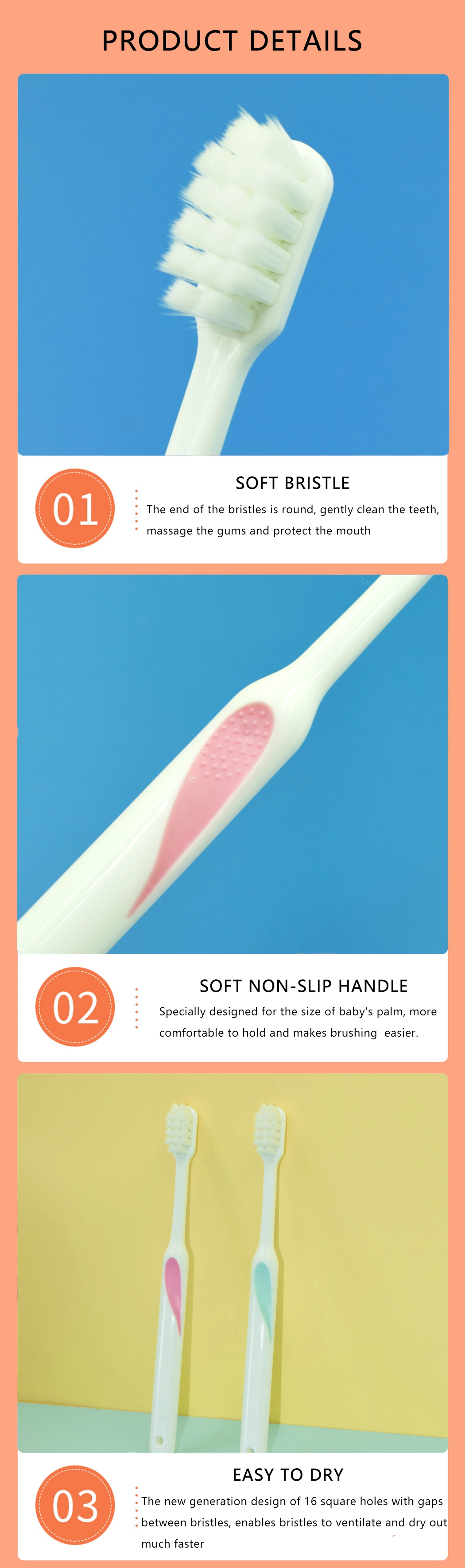 New Design Ultra Soft Bristle Adult Couple Plastic Toothbrush