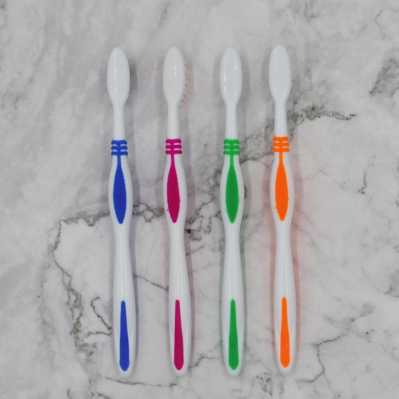 Wholesale Wave Type Soft Bristles Dental Care Handle Adult Toothbrush