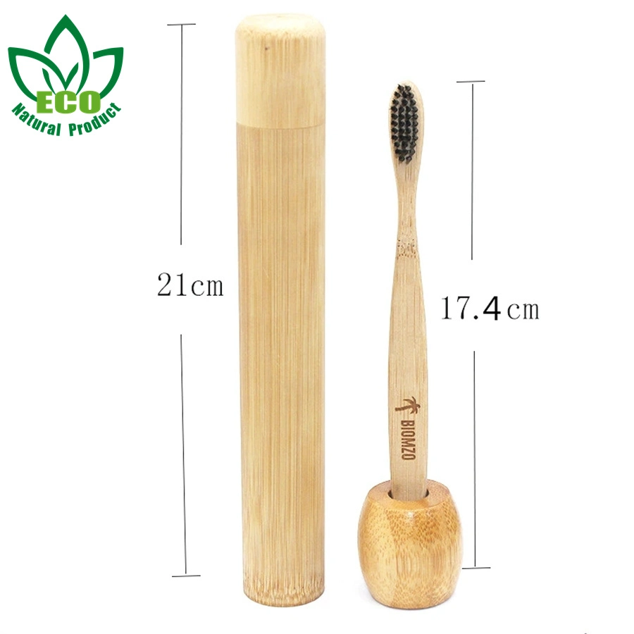 1set Natural Bamboo Toothbrush Adult Child Optional Bamboo Tooth Brush Portable Travel Holder Set Washable BPA Free Bamboo Case