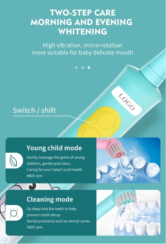 Portable Oral Care Clean Toothbrush Rechargeable Kids Oscillating Electric Toothbrush