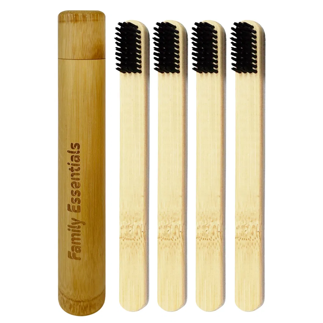 100 % Healthy Eco Organic Charcoal Bamboo Toothbrush for Home Use