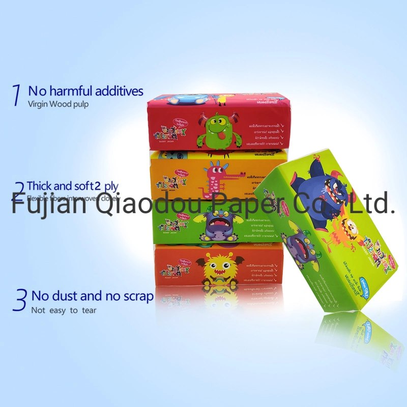 Qiaodou Virgin Wood Pulp High Quality Big Discount Cheap Price Facial Paper Tissue