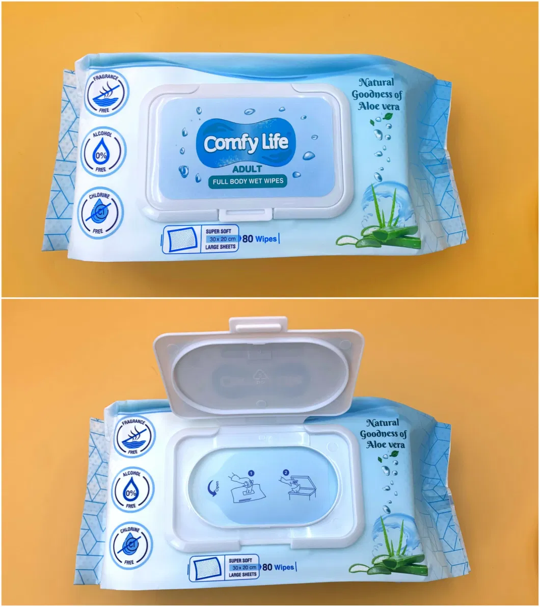 Comfy Life 300*200 Own Brand 80PCS Adult Wet Wipes