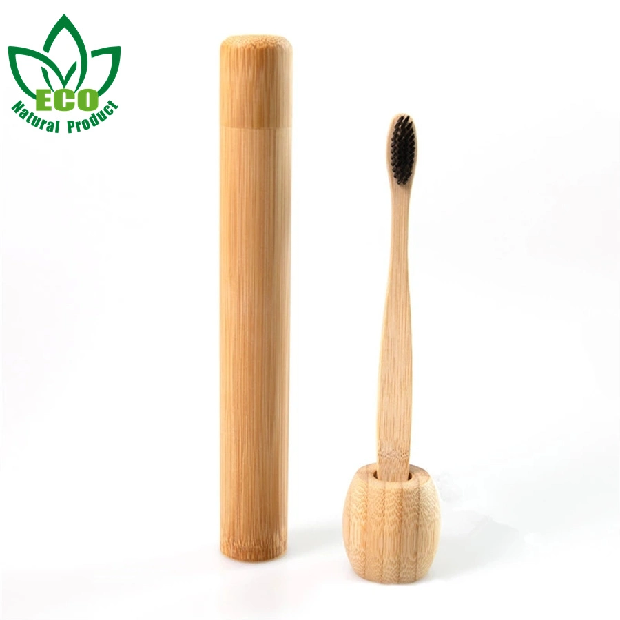 1set Natural Bamboo Toothbrush Adult Child Optional Bamboo Tooth Brush Portable Travel Holder Set Washable BPA Free Bamboo Case