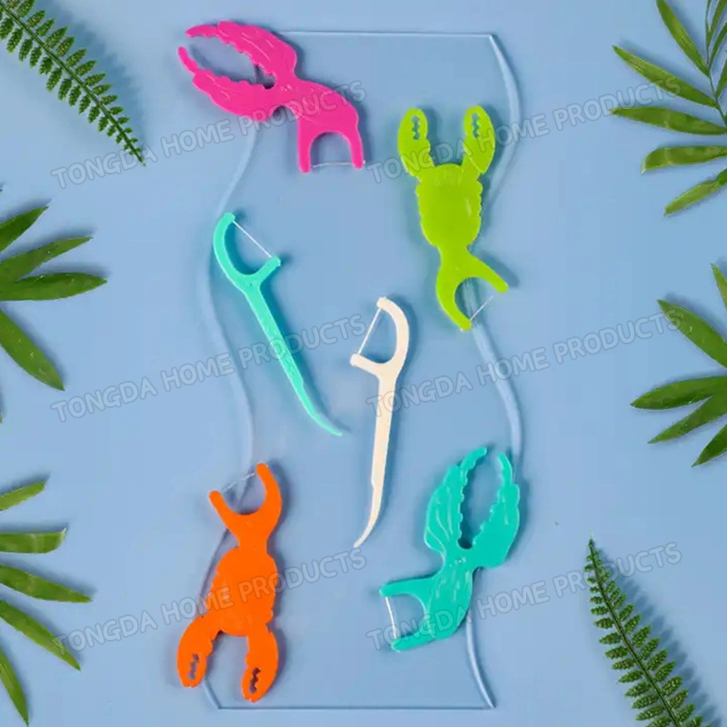 Colorful Personalized Friendly Flosser Vegan Silk Tooth Nylon Dental Floss Pick for Kids Adult
