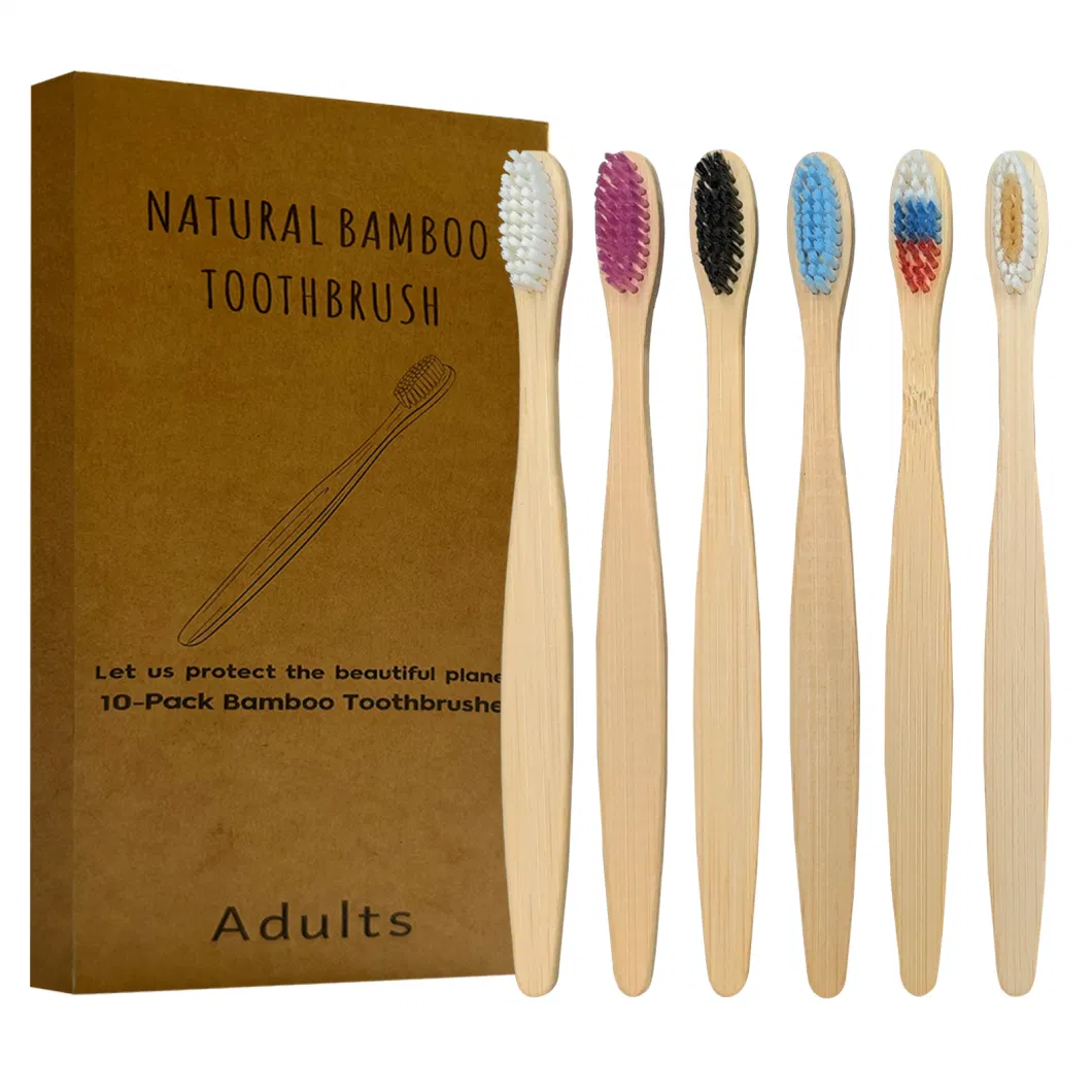 Wholesale Charcoal Bristles Bamboo Toothbrush with Customization