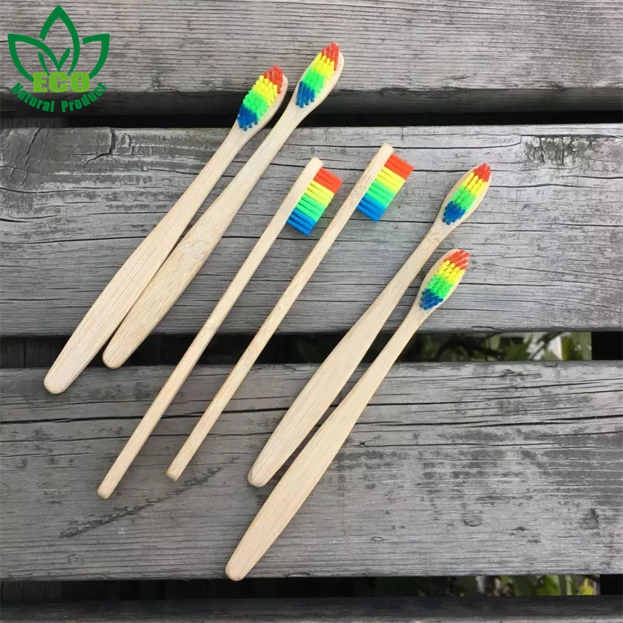 Biodegradable Wooden Bamboo Toothbrush Soft Bristles with Travel Toothbrush Case Charcoal Dental Floss Kids and Adult Toothbrush