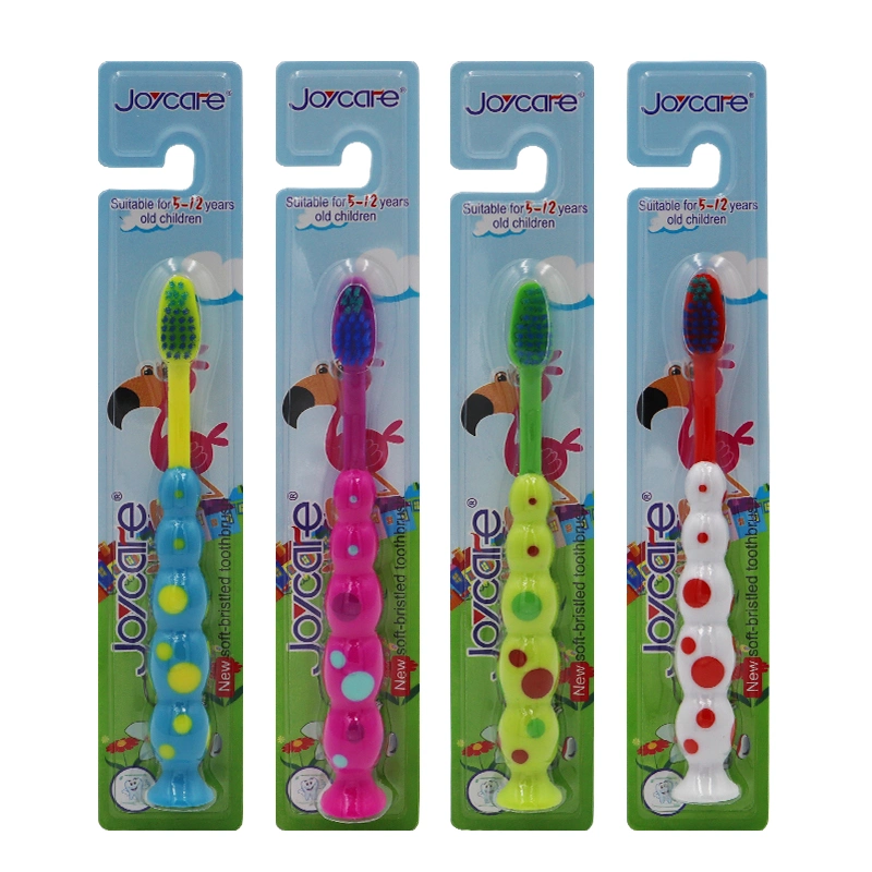 FDA Child/Kids Teeth Care Soft Bristles Toothbrush with Suction Bottom/Cup