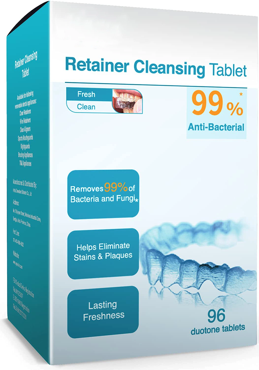 Private Label High Quality Dental Teeth Retainer Cleaner Denture Cleaning Tablet