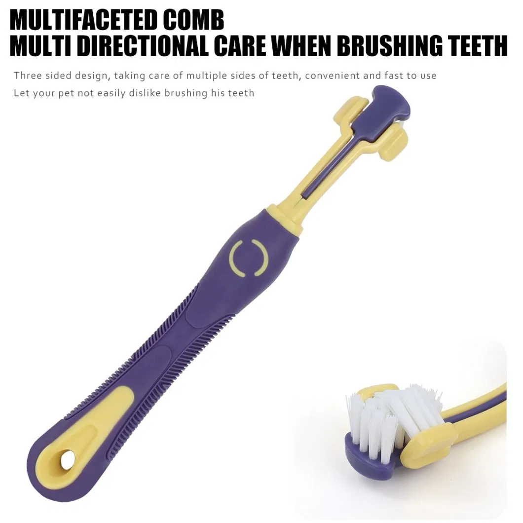 New Design Three Heads Soft Dental Care Pet Cleaning Toothbrush