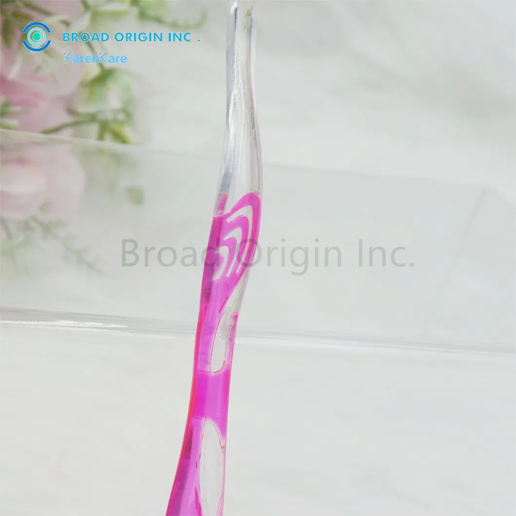 Home Use Special Adult Toothbrush Transparent Handle Luxury Tooth Brush Customized