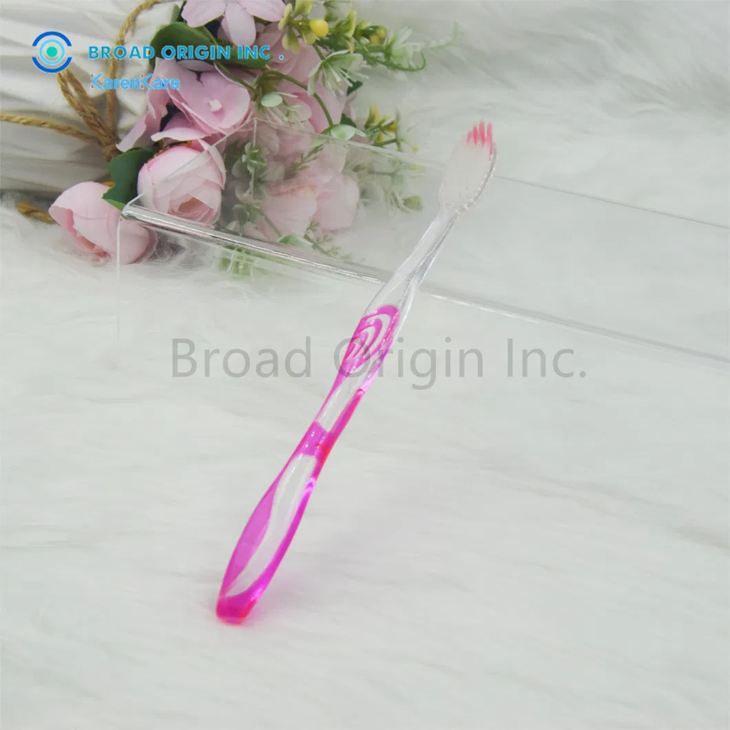 Home Use Special Adult Toothbrush Transparent Handle Luxury Tooth Brush Customized