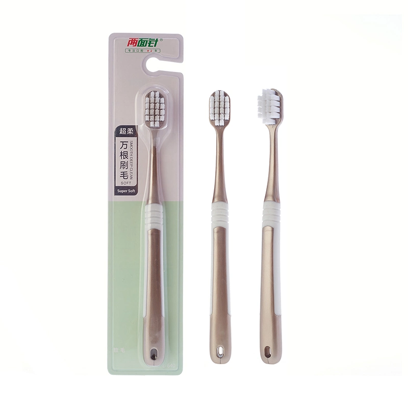 Custom High Quality Ultra Soft 10000 Nano Bristle Adult Oral Care Plastic Manual Toothbrush with Logo