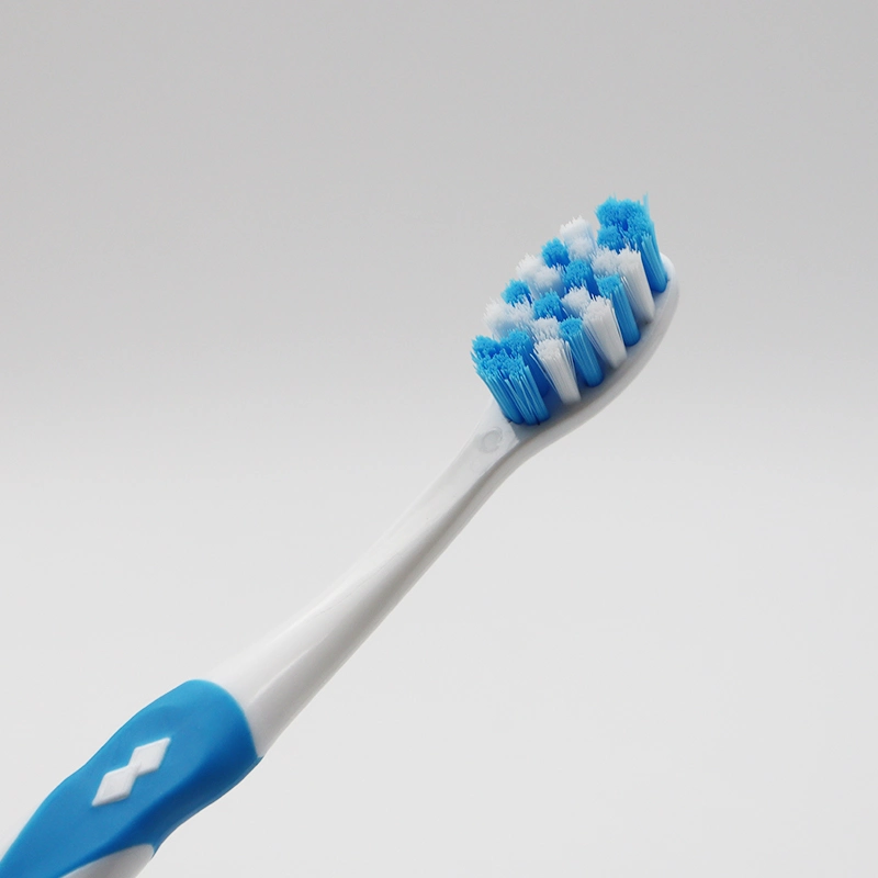 Wholesale Oral Care Profiled Hole Durable Nylon Soft Bristles Tongue Cleaner Adult Toothbrush