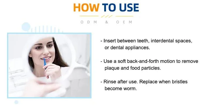 Factory Offer Biodegradable Dental Brush Interdental Toothbrush