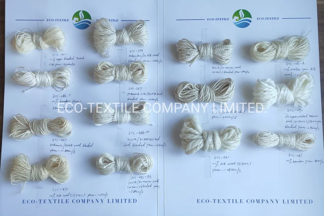 Milk/Rose/Bamboo Fiber Raw Silk Blend Combed Spun Knitting Yarn