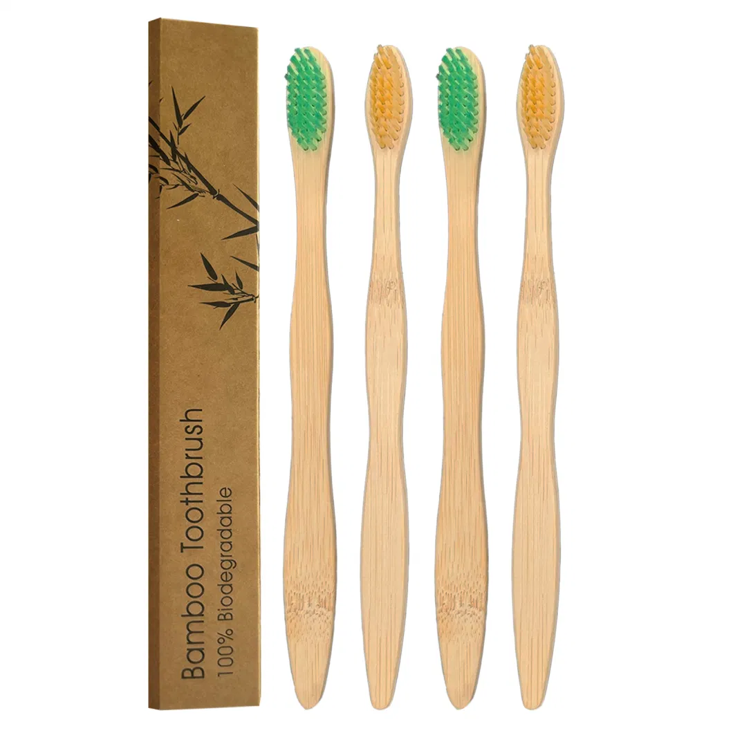 Oral Cleaning 100% BPA Free Charcoal Bristle Bamboo Toothbrush