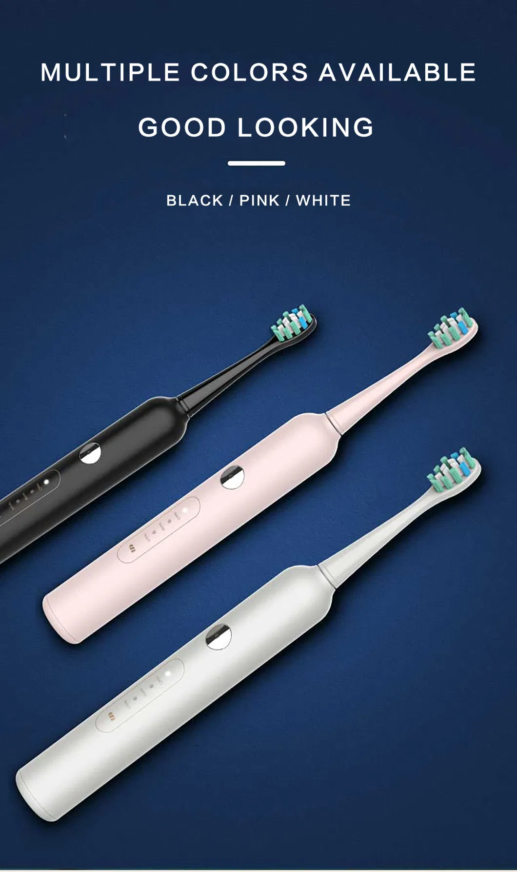 Premium Oral Care Sonic Brush Technology Sleek Dental Devices Toothbrush