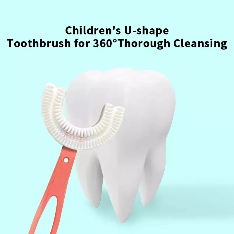 360 Soft Silicone High Quality U Shape Portable Baby Toothbrush