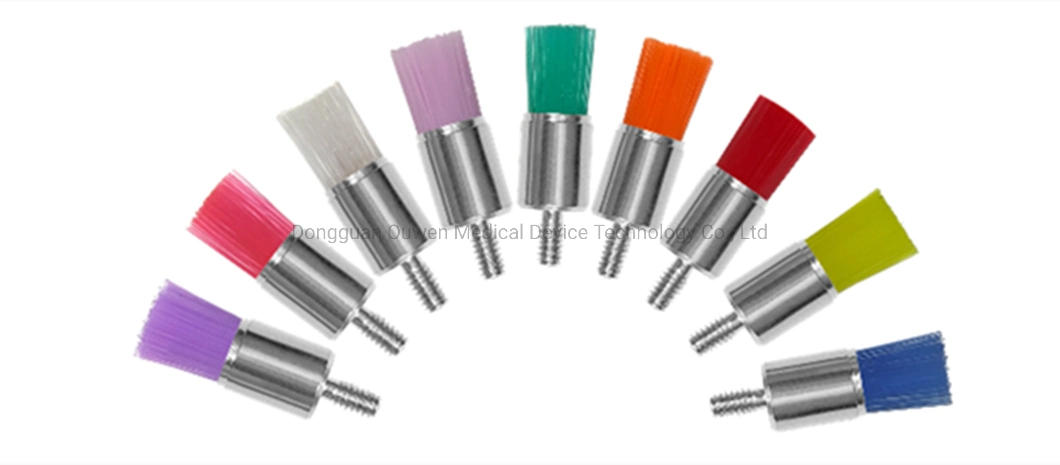 Interdental Brush Prophy Brushes Nylon Bristle Rubber Flat Sharp Dental Polishing Brushes