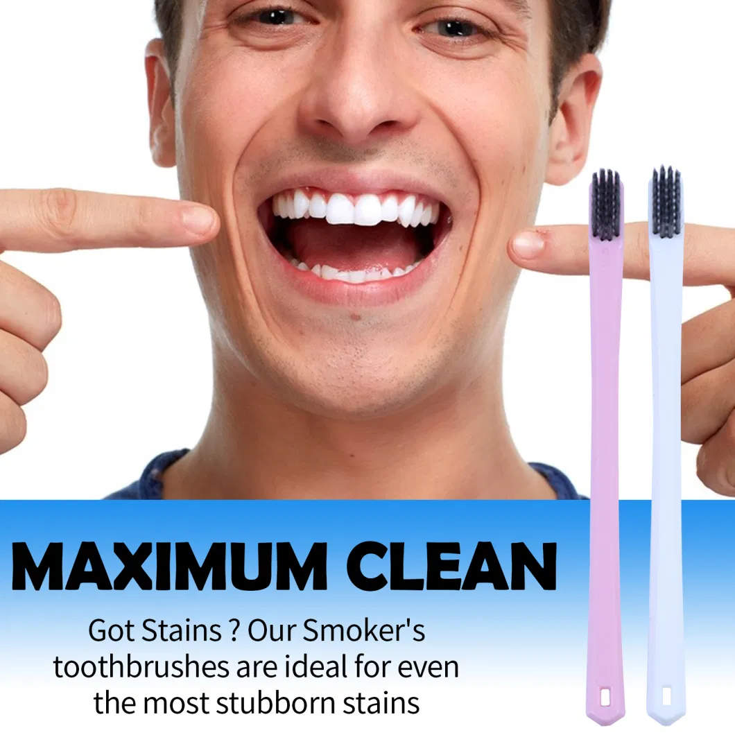 Adult Personal Cleaning OEM Nylon Reusable Plastic Toothbrush with FDA