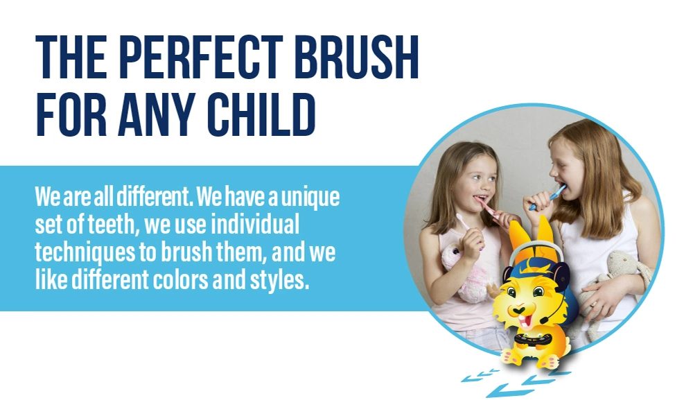 Tiger Design Kids Tooth Brush Soft Bristle Toothbrush for Child