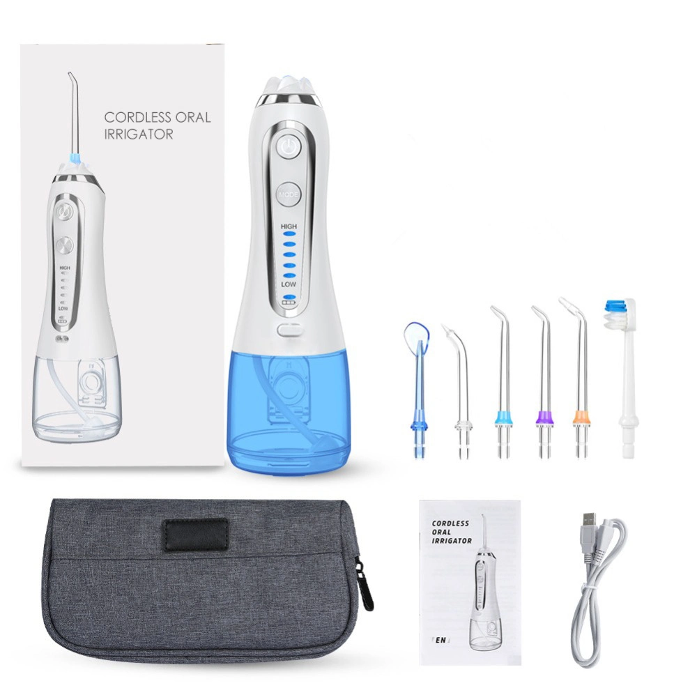 Portable Electric Water Floss Dental Cordless Oral Water Irrigator Wireless Tooth Jet Water Flosser for Travel Whitening Teeth